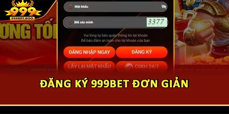 Đăng ký 999BET đơn giản